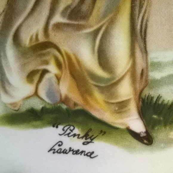 Vintage Pair Stunning Blue Boy & Pinkie Plates - Picture 6 of 15